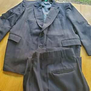 Oakton Ltd Suit 2 Piece Suit Coat Size 44 Pants Sz 29 With 26" Inseam Poly Wool
